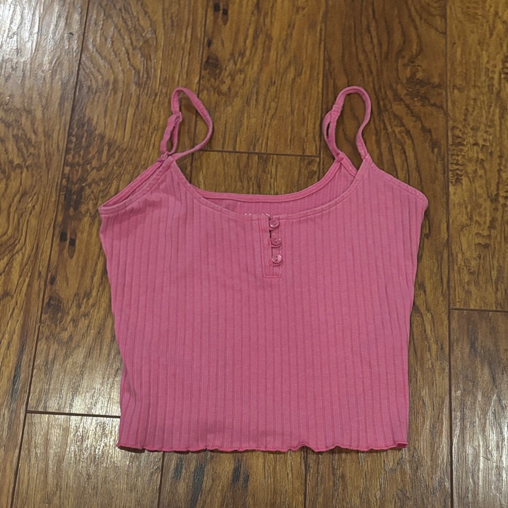 American Eagle Outfitters Pink Ribbed Camisole